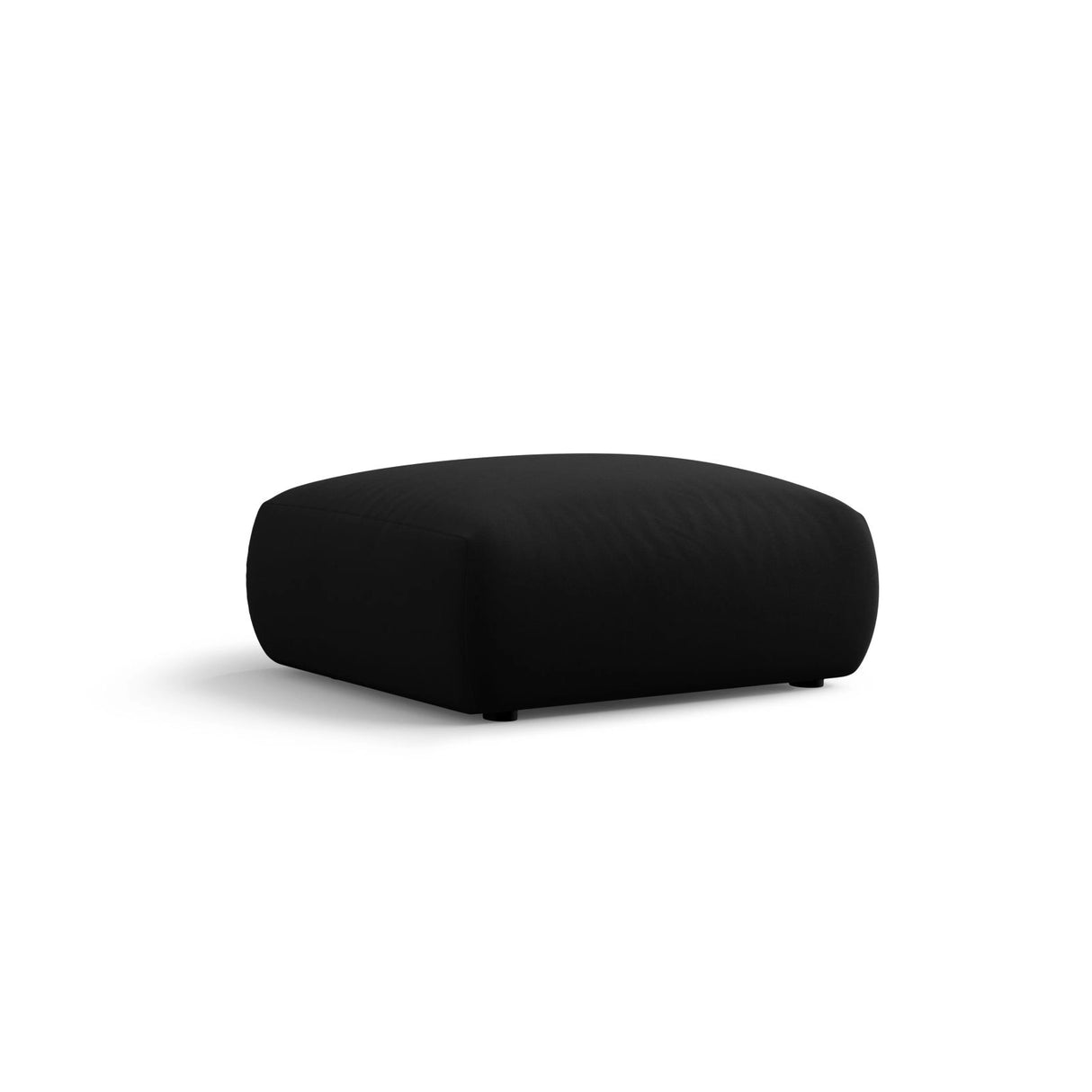 Matera Pouf aus Samt in Schwarz (Salvador 19), 86x68x40 cm von Cosmopolitan Design – Bild 1