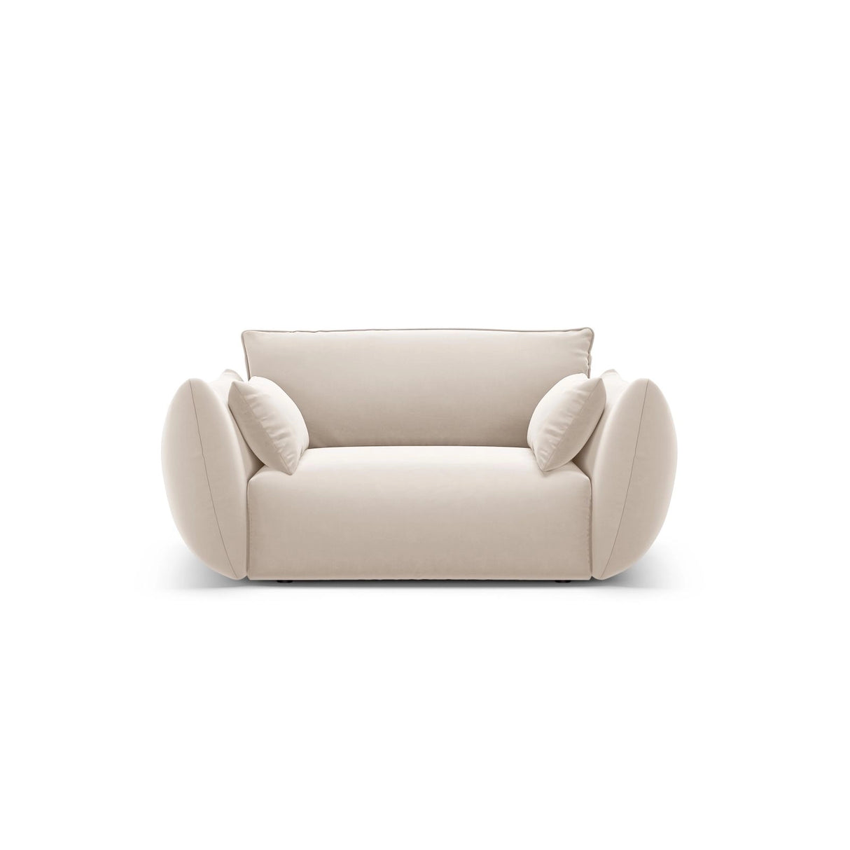 Matera Sessel aus Samt in Beige (Salvador 1), 128x110x85 cm von Cosmopolitan Design – Bild 1