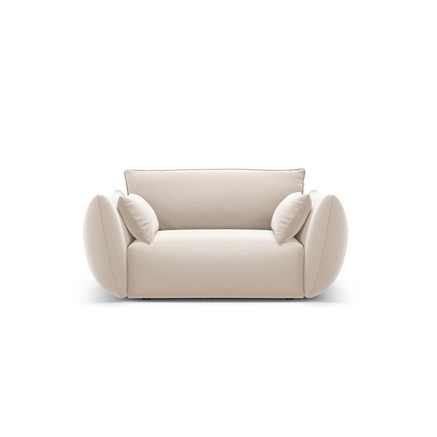 Matera Sessel aus Samt in Beige (Salvador 1), 128x110x85 cm von Cosmopolitan Design – Bild 1