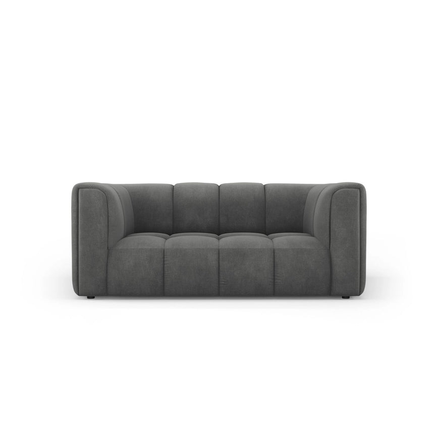 Moritz 2-Sitzer Sofa aus Chenille in Dunkelgrau (Rebel 3), 166x96 cm von Cosmopolitan Design – Bild 1