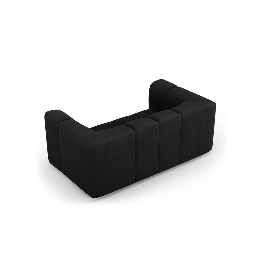 Moritz 2-Sitzer Sofa aus Chenille in Schwarz (Rebel 1), 166x96 cm von Cosmopolitan Design – Bild 3