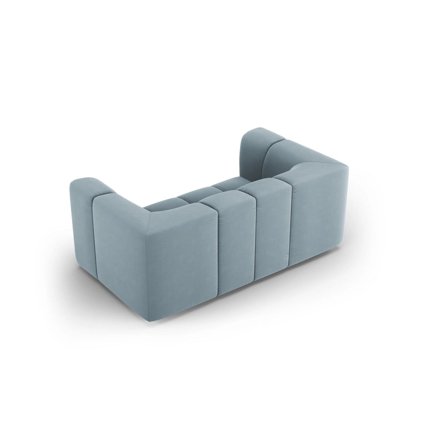 Moritz 2-Sitzer Sofa aus Samt in Hellblau (Bluvel 06), 166x96 cm von Cosmopolitan Design – Bild 3