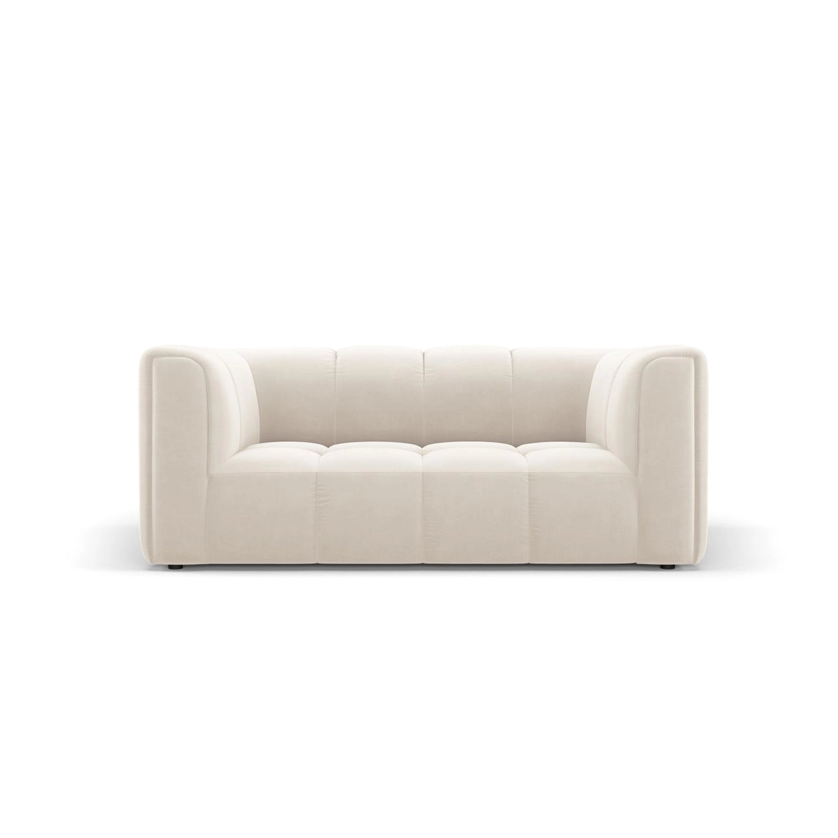 Moritz 2-Sitzer Sofa aus Samt in Leichtes Beige (Bluvel 22), 166x96 cm von Cosmopolitan Design – Bild 1