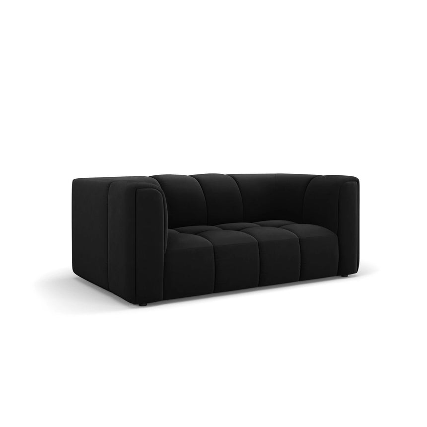 Moritz 2-Sitzer Sofa aus Samt in Schwarz (Bluvel 19), 166x96 cm von Cosmopolitan Design – Bild 2