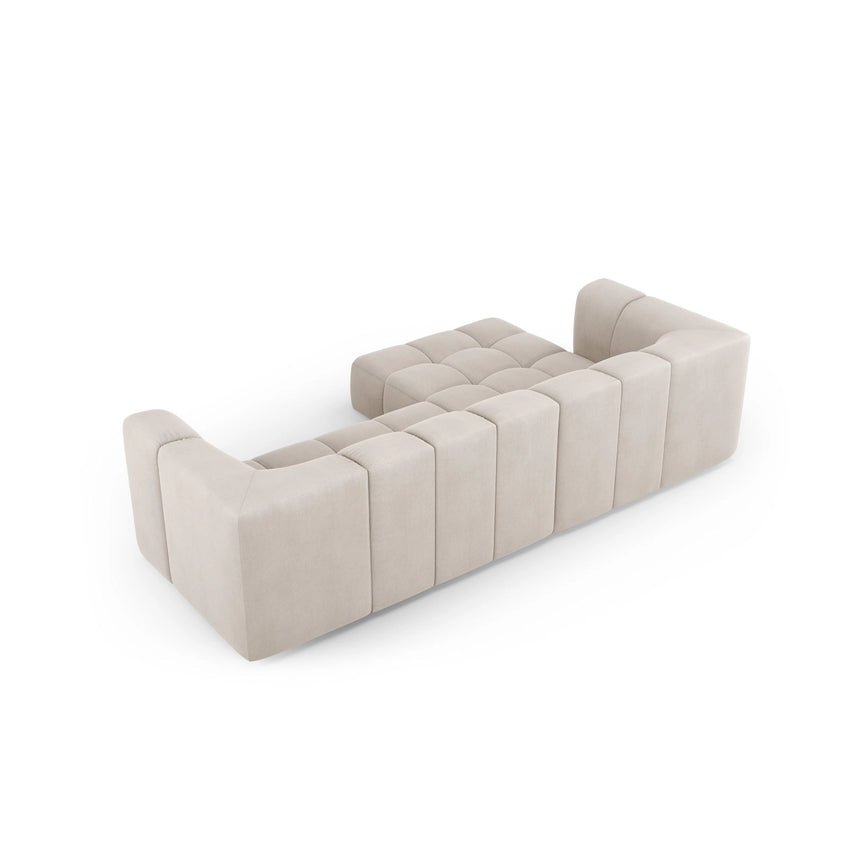 Moritz 3-Sitzer Ecksofa, Linke Seite, aus Samt oder Chenille, 256x160x70 cm von Cosmopolitan Design – Bild 3