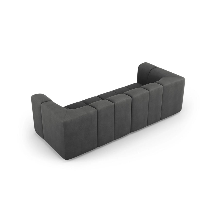 Moritz 3-Sitzer Sofa aus Chenille in Dunkelgrau (Rebel 3), 226x96x70 cm von Cosmopolitan Design – Bild 3