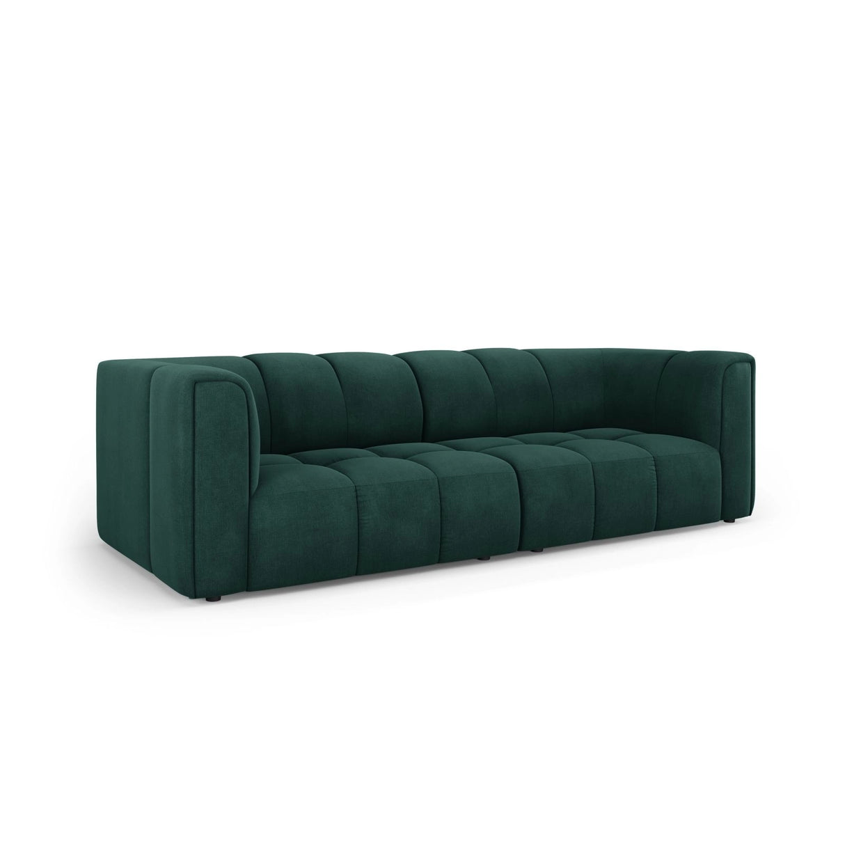 Moritz 3-Sitzer Sofa aus Chenille in Flaschengrün (Rebel 16), 226x96x70 cm von Cosmopolitan Design – Bild 2