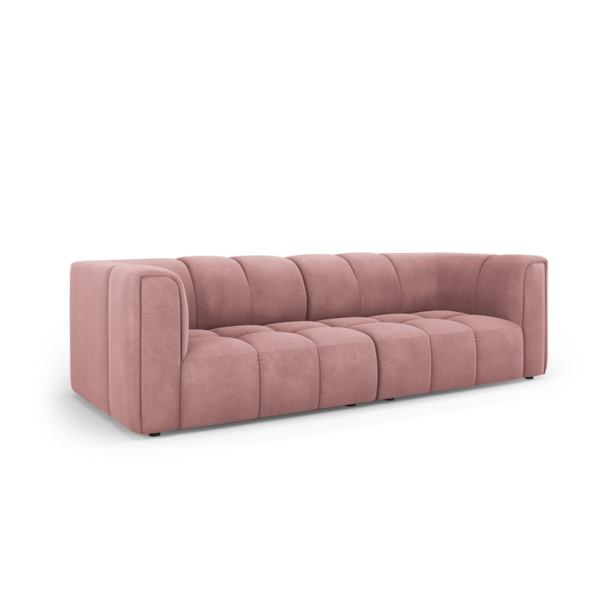 Moritz 3-Sitzer Sofa aus Chenille in Rosa (Rebel 7), 226x96x70 cm von Cosmopolitan Design – Bild 2