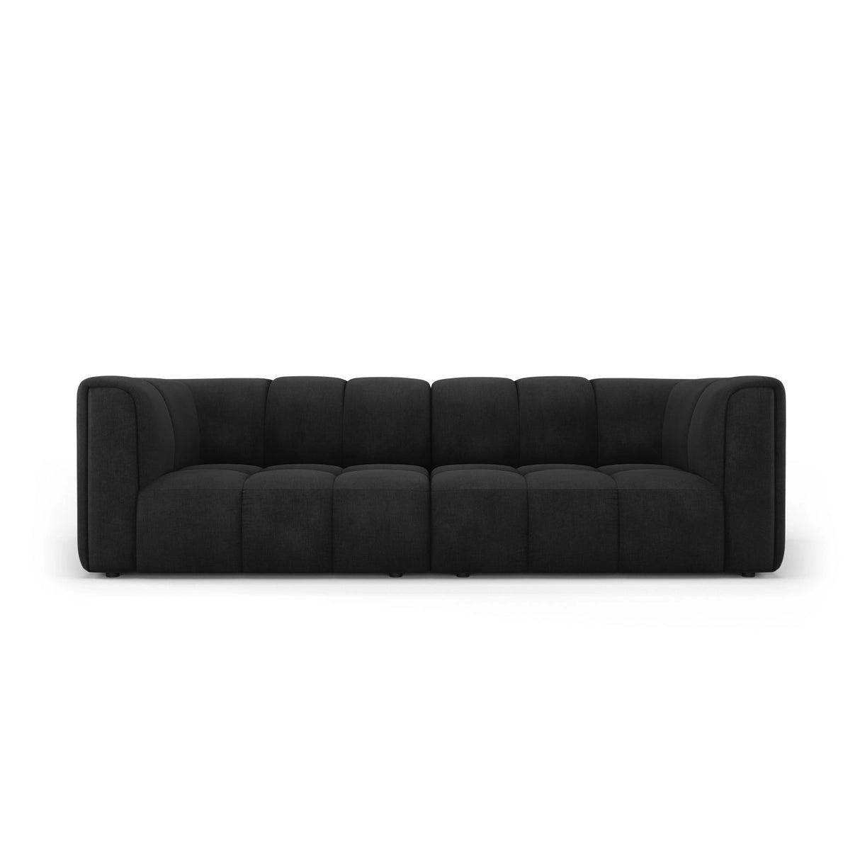 Moritz 3-Sitzer Sofa aus Chenille in Schwarz (Rebel 1), 226x96x70 cm von Cosmopolitan Design – Bild 1