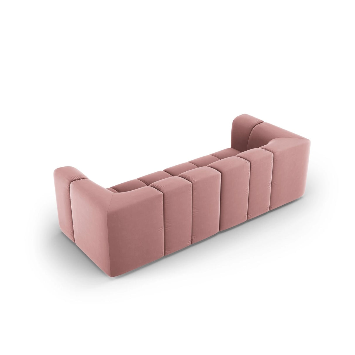 Moritz 3-Sitzer Sofa aus Samt in Rosa (Bluvel 52), 226x96x70 cm von Cosmopolitan Design – Bild 3