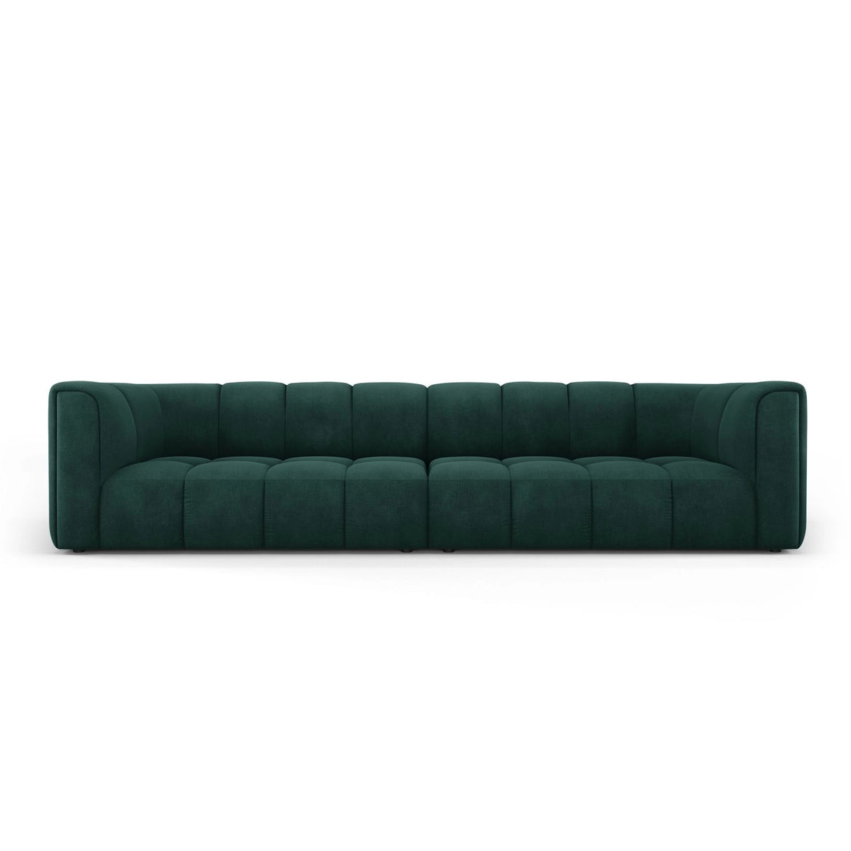 Moritz 4-Sitzer Sofa aus Chenille in Flaschengrün (Rebel 16), 286x96x70 cm von Cosmopolitan Design – Bild 1