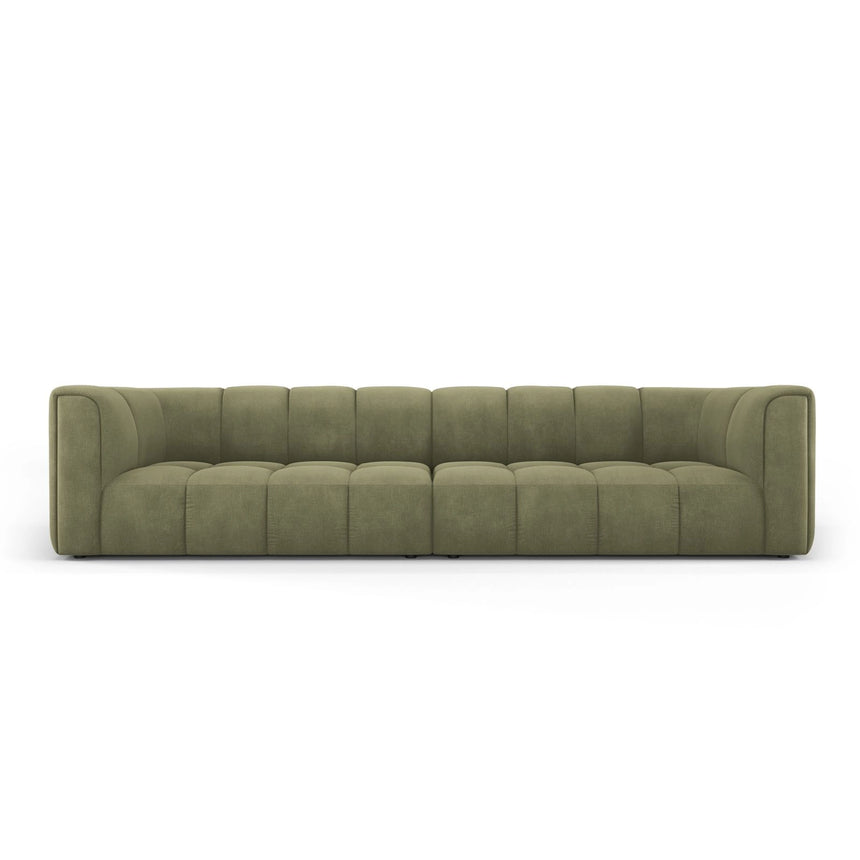 Moritz 4-Sitzer Sofa aus Chenille in Hellgrün (Rebel 18), 286x96x70 cm von Cosmopolitan Design – Bild 1