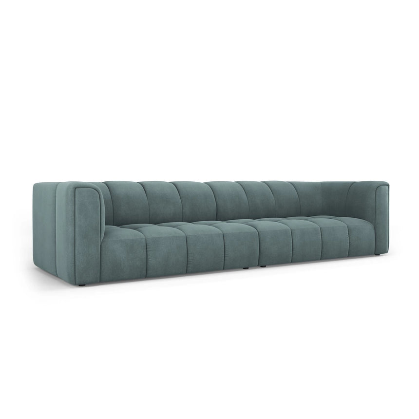 Moritz 4-Sitzer Sofa aus Chenille in Seegrün (Rebel 13), 286x96x70 cm von Cosmopolitan Design – Bild 2