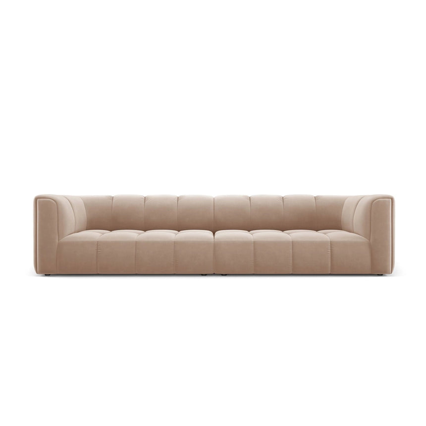 Moritz 4-Sitzer Sofa aus Samt in Beige (Bluvel 28), 286x96x70 cm von Cosmopolitan Design – Bild 1