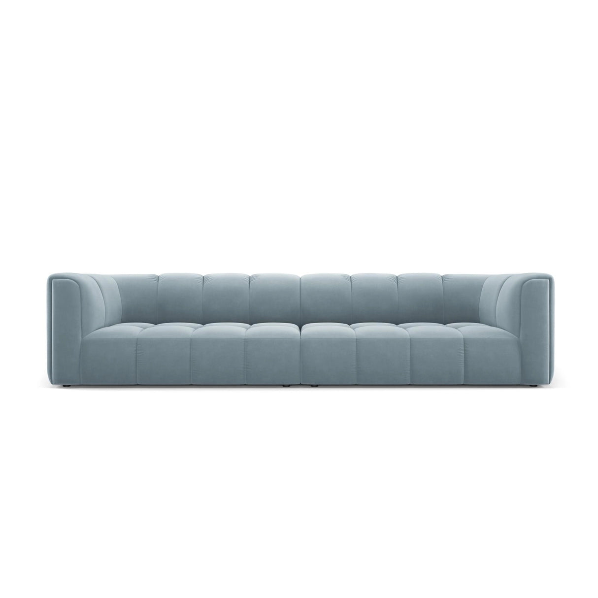 Moritz 4-Sitzer Sofa aus Samt in Hellblau (Bluvel 06), 286x96x70 cm von Cosmopolitan Design – Bild 1