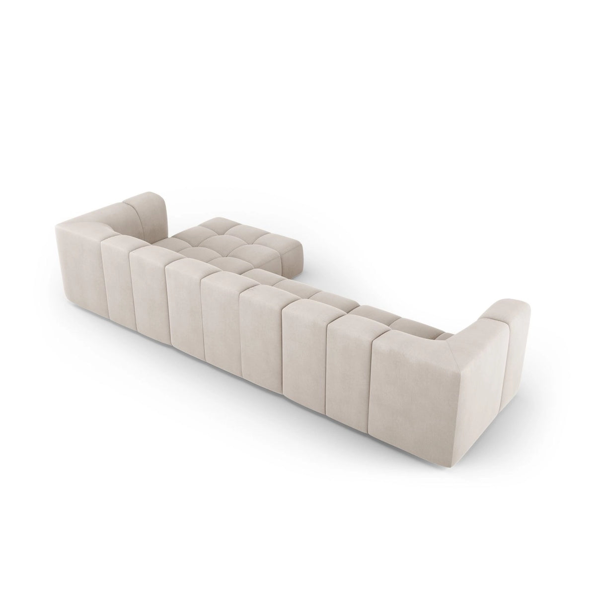 Moritz 5-Sitzer Ecksofa, Rechte Seite, aus Samt oder Chenille, 316x160x70 cm von Cosmopolitan Design – Bild 3