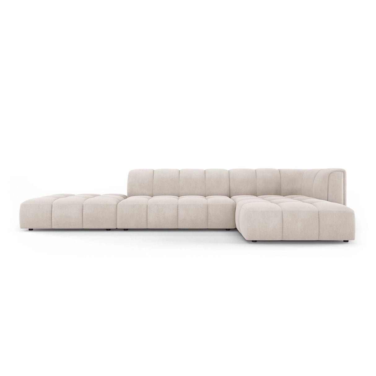 Moritz 5-Sitzer Ecksofa, Rechte Seite, aus Samt oder Chenille, 323x160x70 cm von Cosmopolitan Design – Bild 1