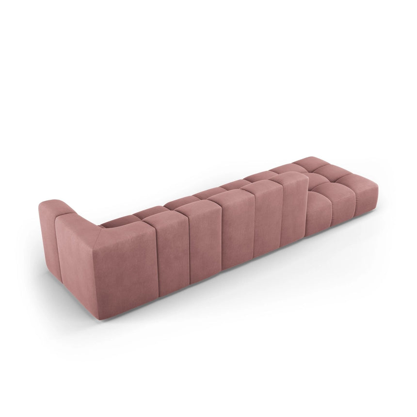 Moritz Modulares 4-Sitzer Sofa, Linke Seite, aus Chenille in Rosa (Rebel 7), 293x96 cm von Cosmopolitan Design – Bild 3