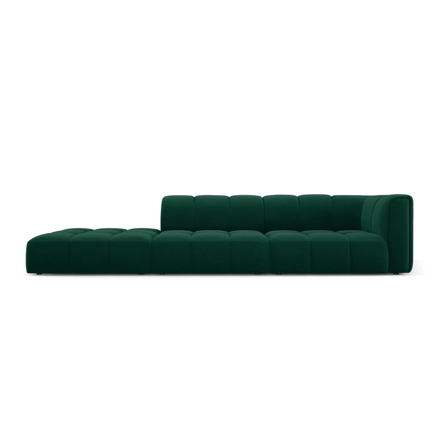 Moritz Modulares 4-Sitzer Sofa, Linke Seite, aus Samt in Flaschengrün (Bluvel 78), 293x96 cm von Cosmopolitan Design – Bild 1