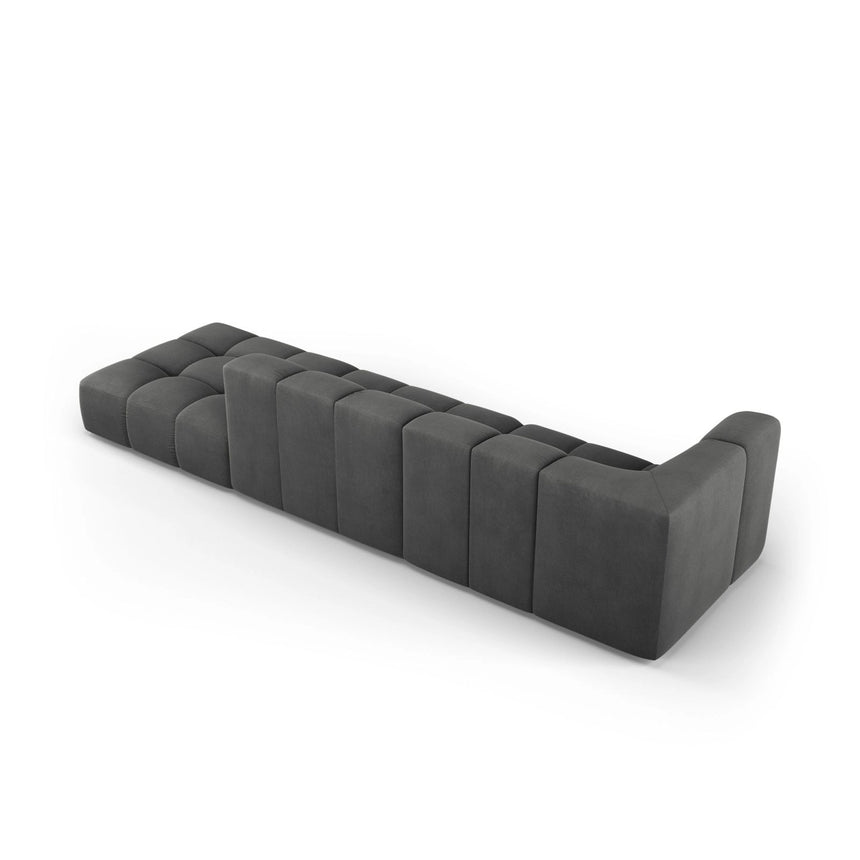 Moritz Modulares 4-Sitzer Sofa, Rechte Seite, aus Chenille in Dunkelgrau (Rebel 3), 293x96 cm von Cosmopolitan Design – Bild 3