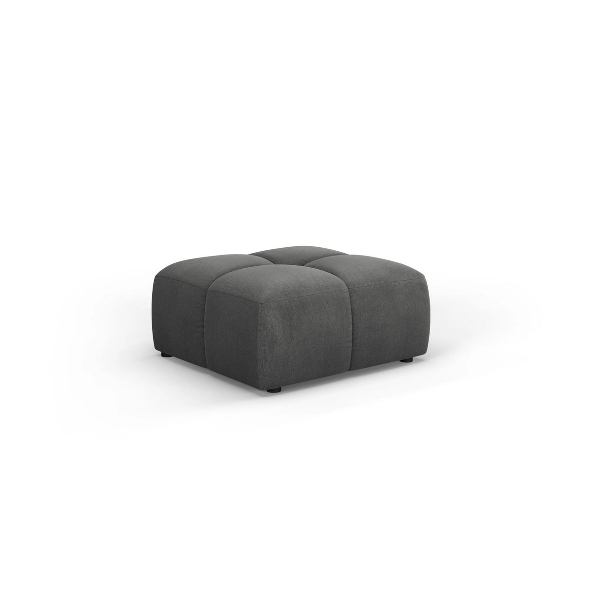 Moritz Pouf aus Chenille in Dunkelgrau (Rebel 3), 64x64x38 cm von Cosmopolitan Design – Bild 1