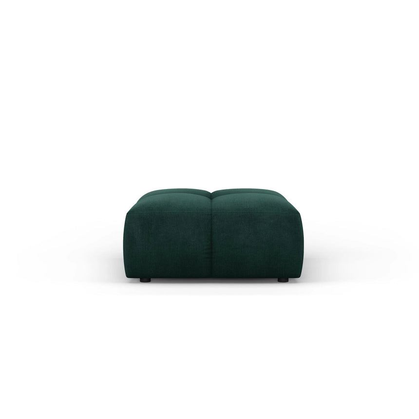 Moritz Pouf aus Chenille in Flaschengrün (Rebel 16), 64x64x38 cm von Cosmopolitan Design – Bild 2