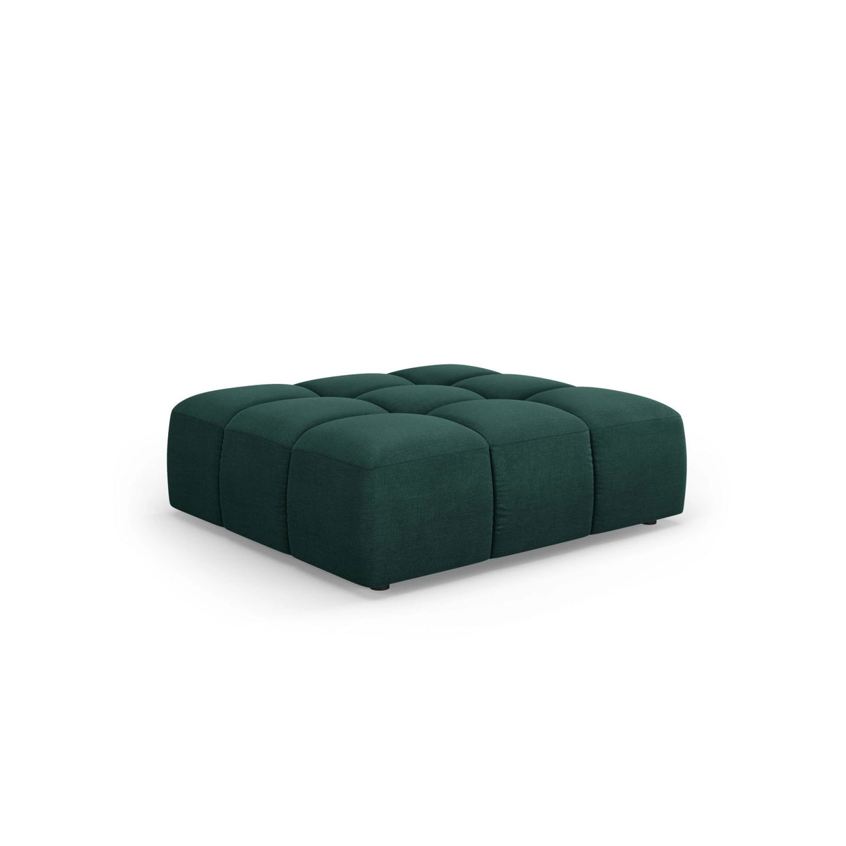 Moritz Pouf aus Chenille in Flaschengrün (Rebel 16), 96x96x38 cm von Cosmopolitan Design – Bild 1