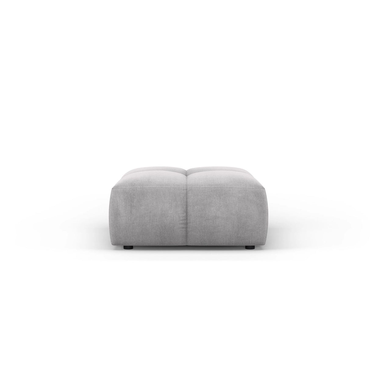 Moritz Pouf aus Chenille in Hellgrau (Rebel 5), 64x64x38 cm von Cosmopolitan Design – Bild 2