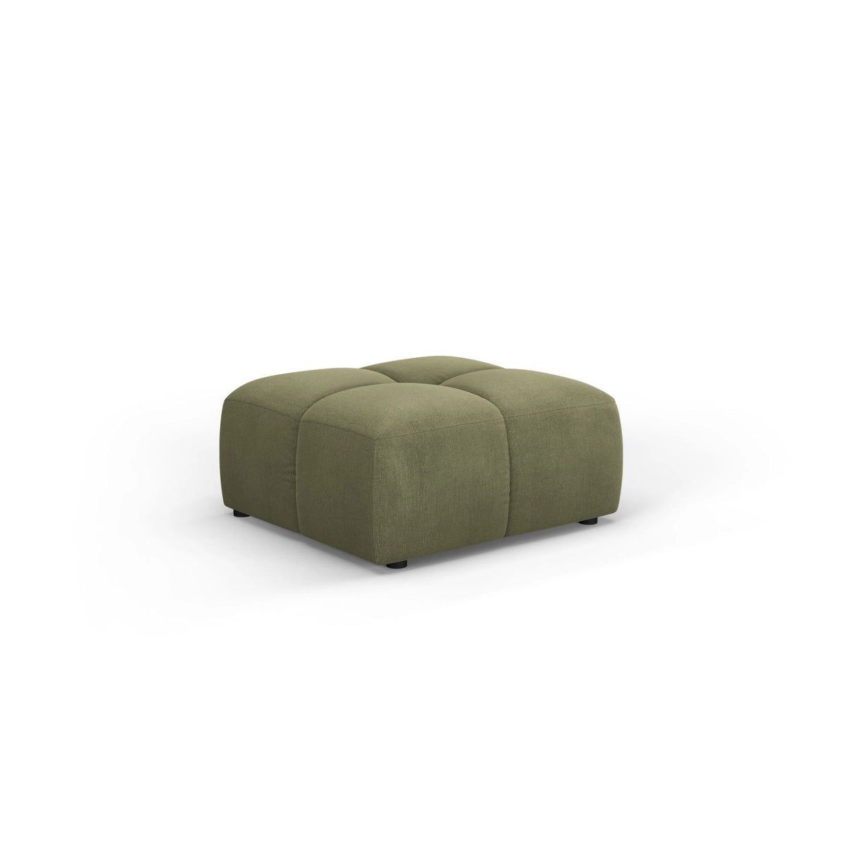 Moritz Pouf aus Chenille in Hellgrün (Rebel 18), 64x64x38 cm von Cosmopolitan Design – Bild 1