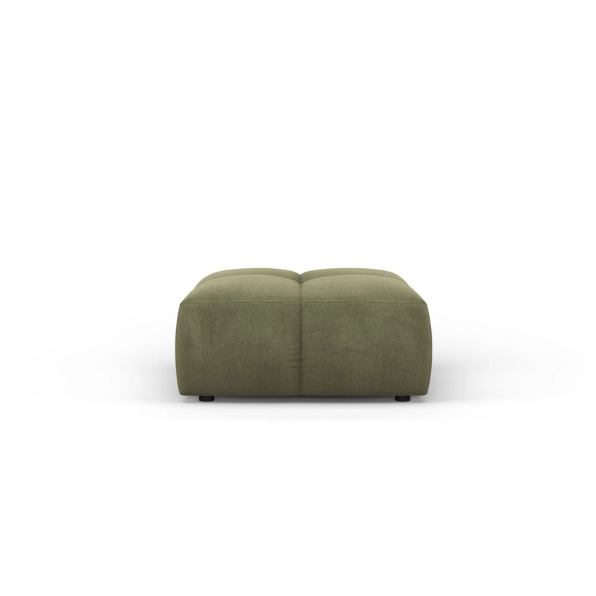 Moritz Pouf aus Chenille in Hellgrün (Rebel 18), 64x64x38 cm von Cosmopolitan Design – Bild 2