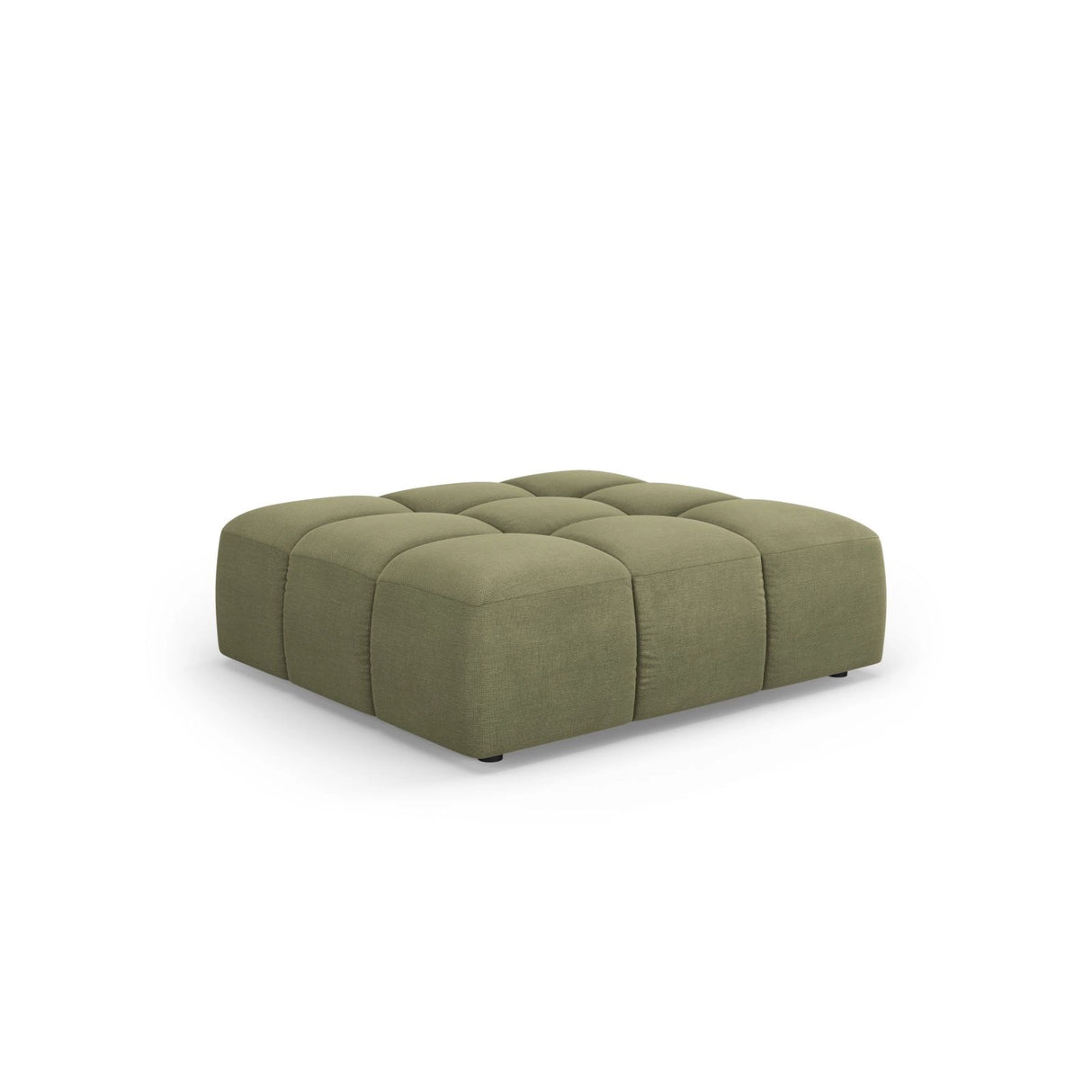Moritz Pouf aus Chenille in Hellgrün (Rebel 18), 96x96x38 cm von Cosmopolitan Design – Bild 1