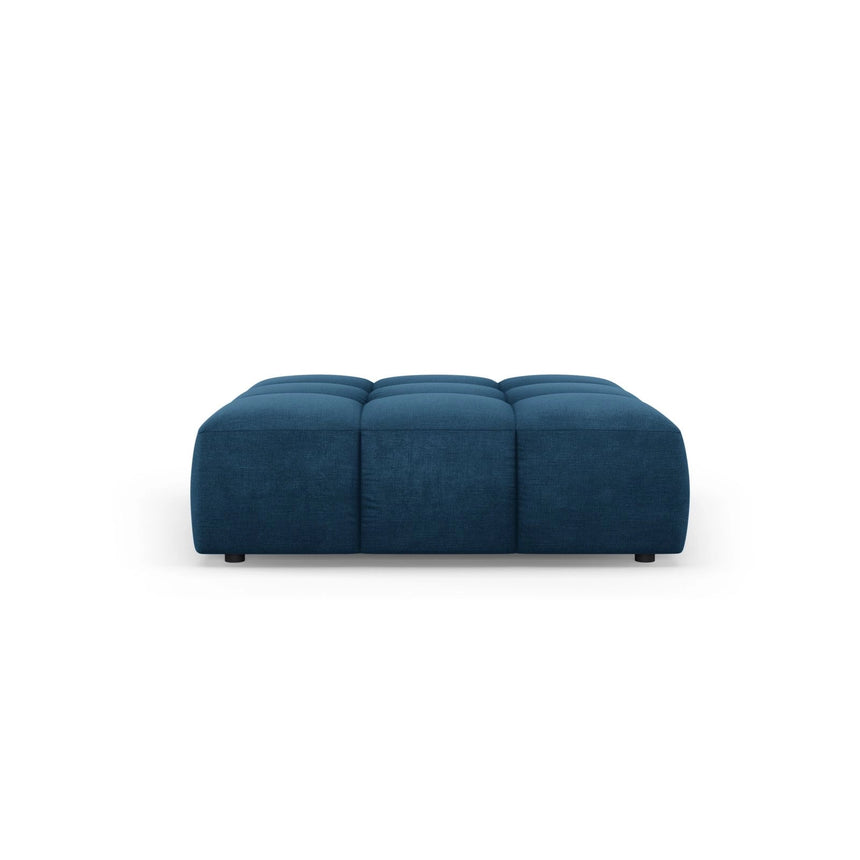 Moritz Pouf aus Chenille in Königsblau (Rebel 12), 96x96x38 cm von Cosmopolitan Design – Bild 2