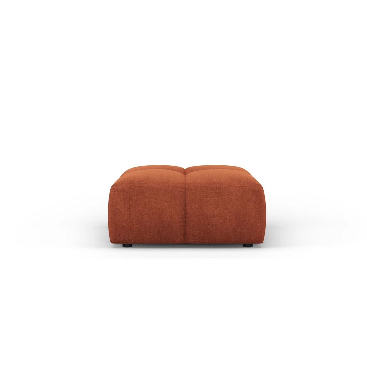 Moritz Pouf aus Chenille in Orange (Rebel 20), 64x64x38 cm von Cosmopolitan Design – Bild 2