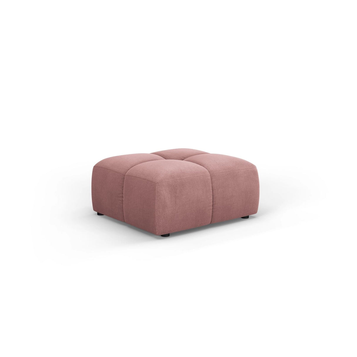 Moritz Pouf aus Chenille in Rosa (Rebel 7), 64x64x38 cm von Cosmopolitan Design – Bild 1