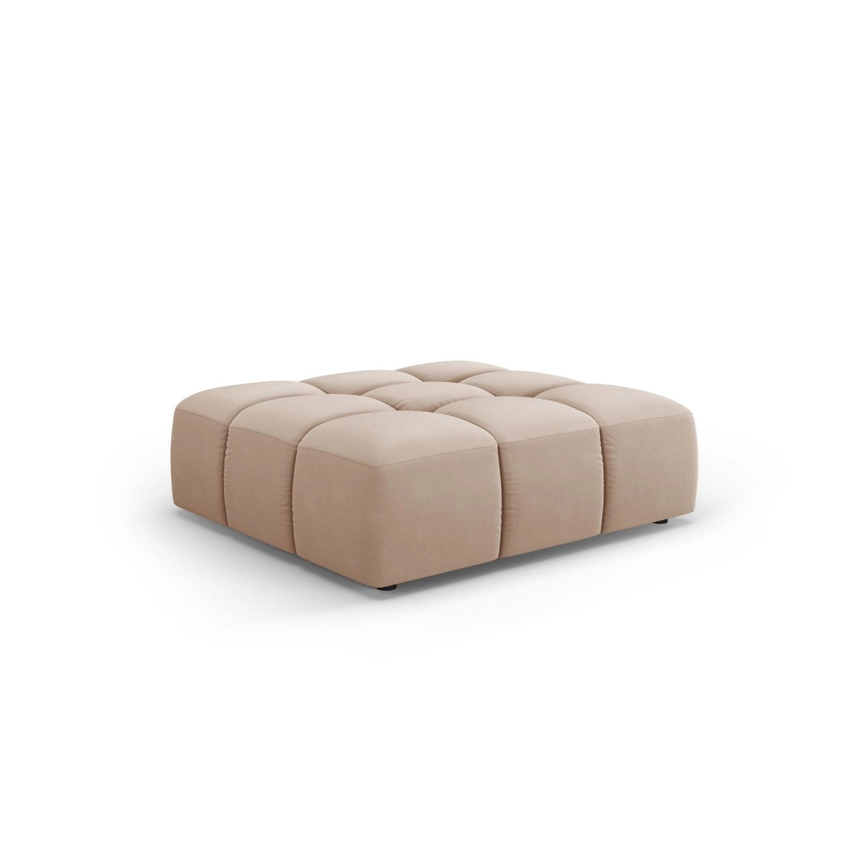 Moritz Pouf aus Samt in Beige (Bluvel 28), 96x96x38 cm von Cosmopolitan Design – Bild 1