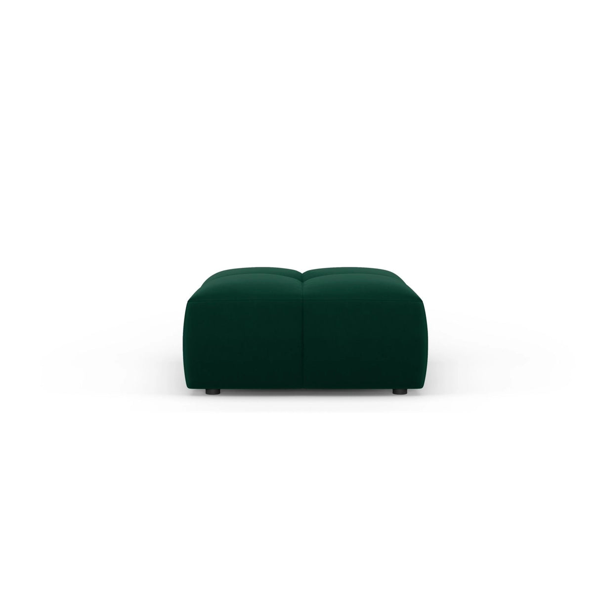 Moritz Pouf aus Samt in Flaschengrün (Bluvel 78), 64x64x38 cm von Cosmopolitan Design – Bild 2