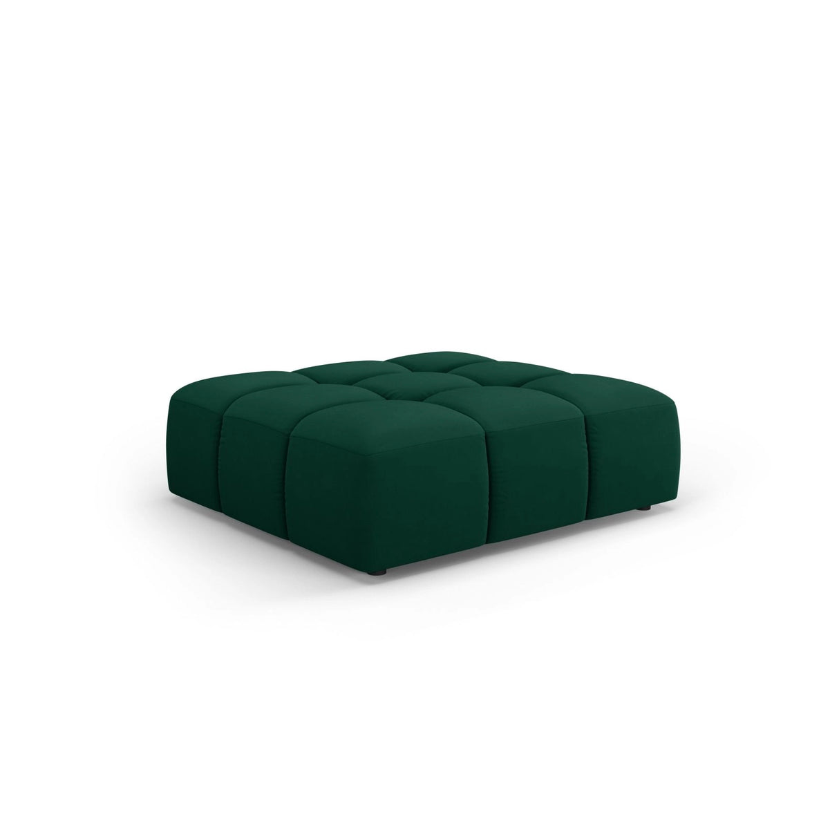 Moritz Pouf aus Samt in Flaschengrün (Bluvel 78), 96x96x38 cm von Cosmopolitan Design – Bild 1