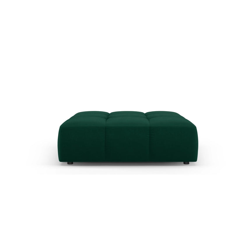 Moritz Pouf aus Samt in Flaschengrün (Bluvel 78), 96x96x38 cm von Cosmopolitan Design – Bild 2