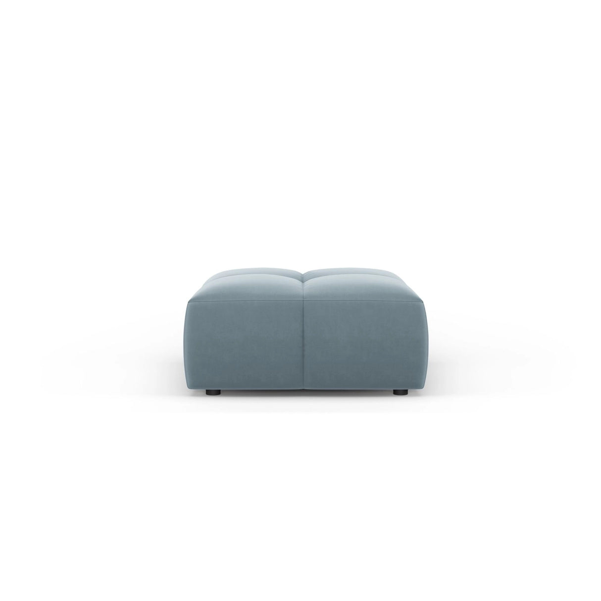 Moritz Pouf aus Samt in Hellblau (Bluvel 06), 64x64x38 cm von Cosmopolitan Design – Bild 2
