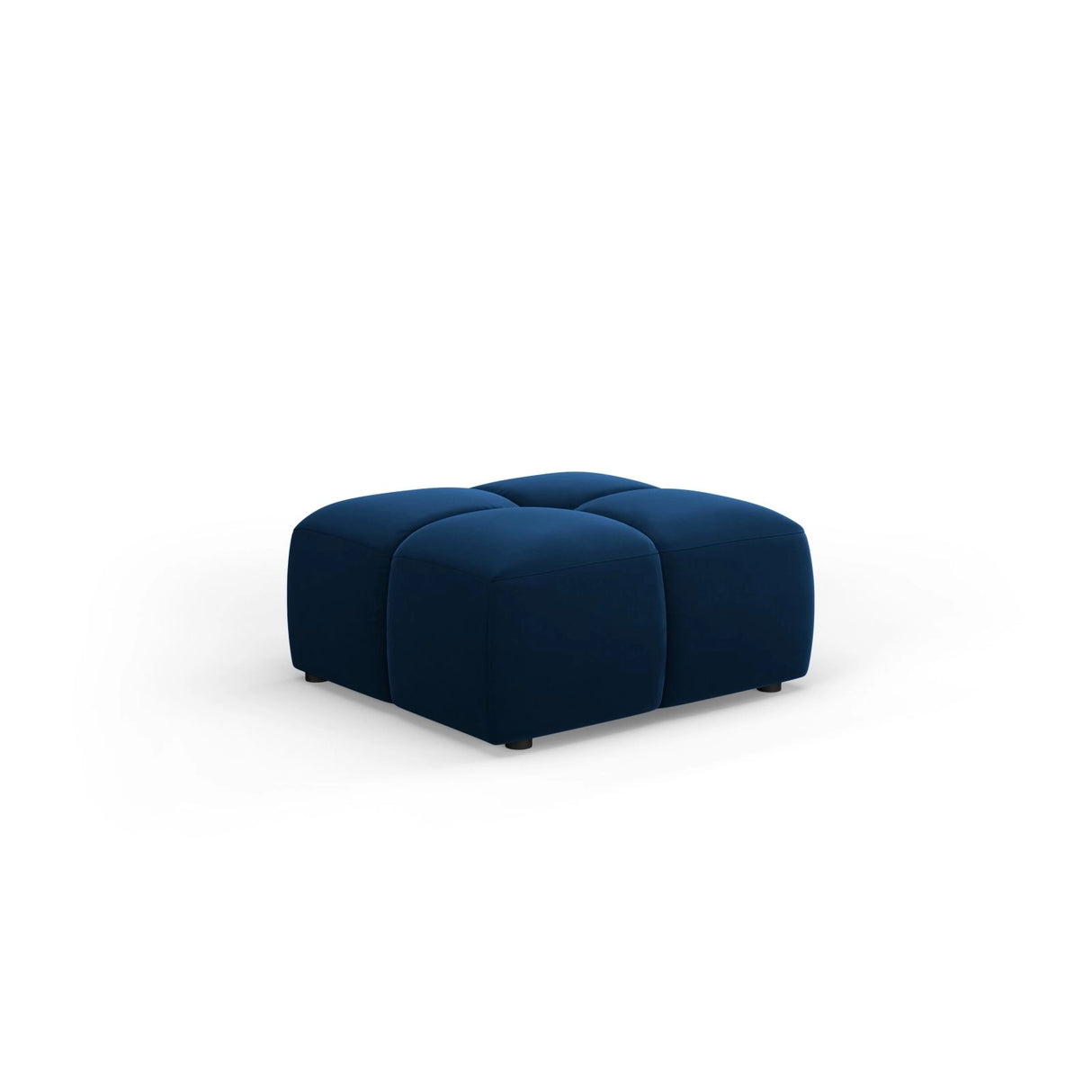 Moritz Pouf aus Samt in Königsblau (Bluvel 86), 64x64x38 cm von Cosmopolitan Design – Bild 1