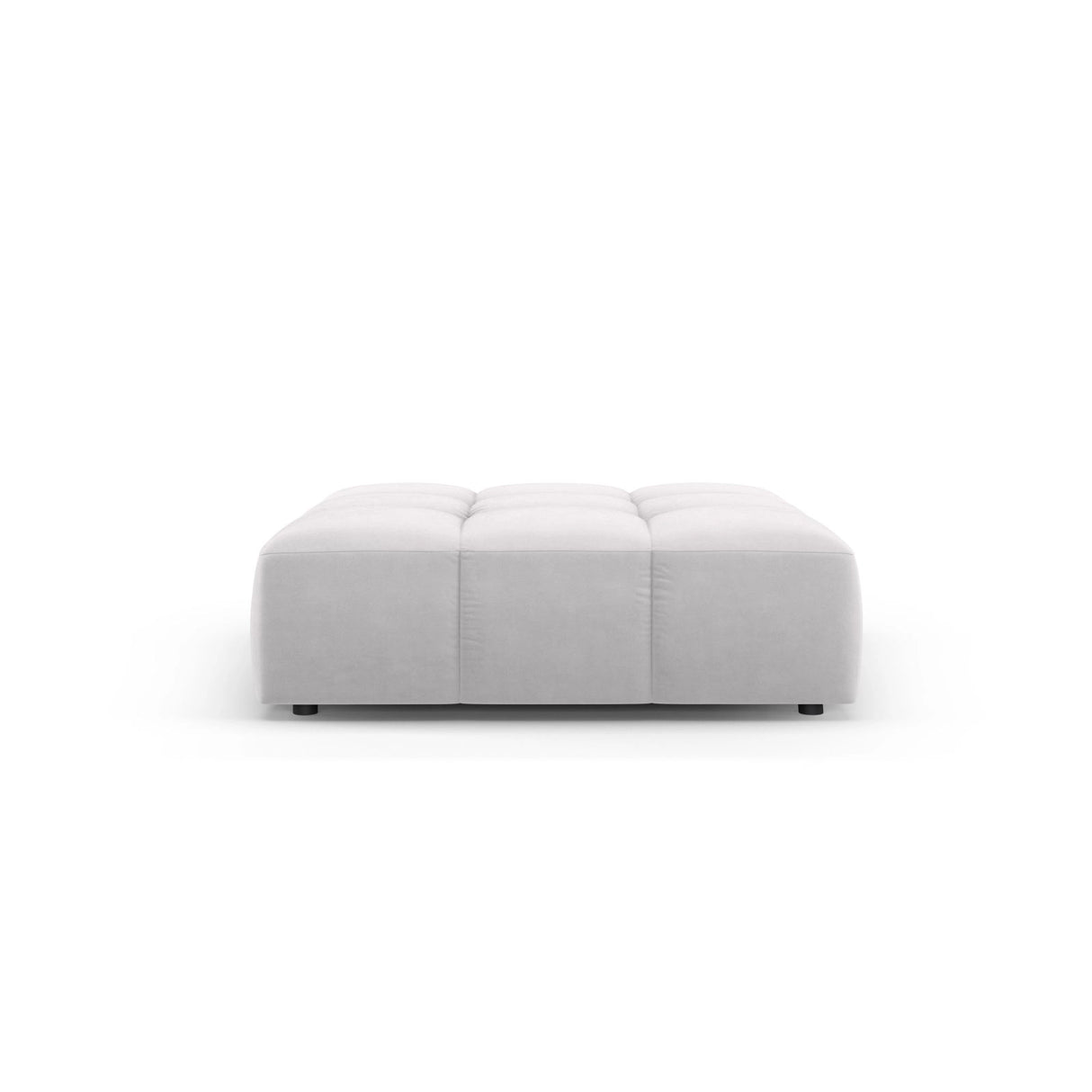 Moritz Pouf aus Samt in Silber (Bluvel 03), 96x96x38 cm von Cosmopolitan Design – Bild 2