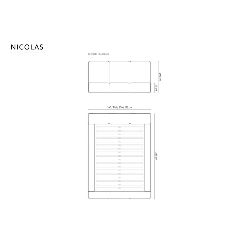 Nicolas Bett mit Kopfteil und Stauraum aus Samt in Flaschengrün (Riviera 38), 140x200 cm von Cosmopolitan Design – Bild 2