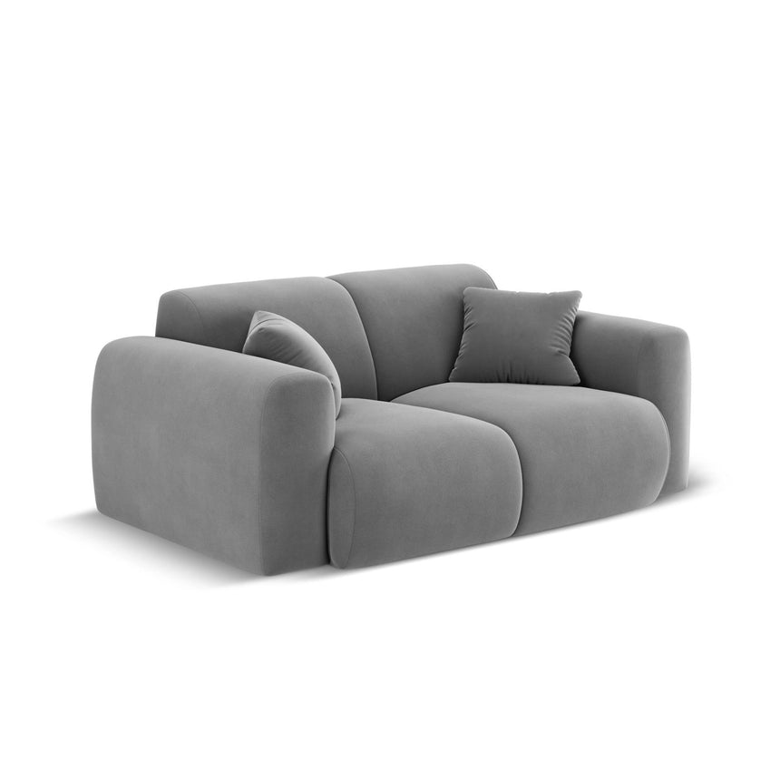 Nolio 2-Sitzer Sofa aus Samt in Hellgrau (Casino Ash), 170x95 cm von Cosmopolitan Design – Bild 4