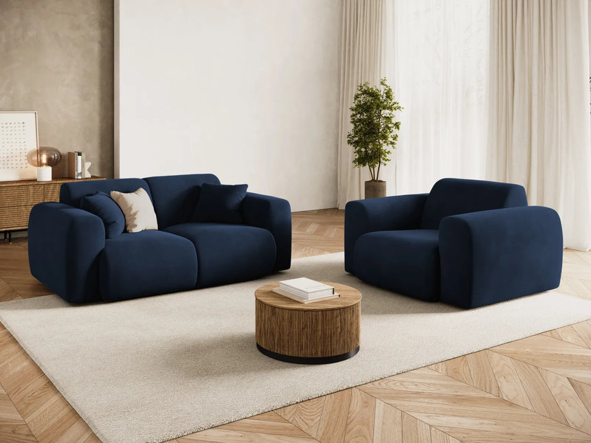 Nolio 2-Sitzer Sofa aus Samt in Königsblau (Casino Deep Blue), 170x95 cm von Cosmopolitan Design – Bild 2