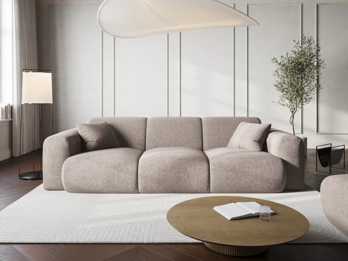 Nolio 3-Sitzer Sofa aus Chenille in Beige (Haga 30), 235x95x72 cm von Cosmopolitan Design – Bild 2