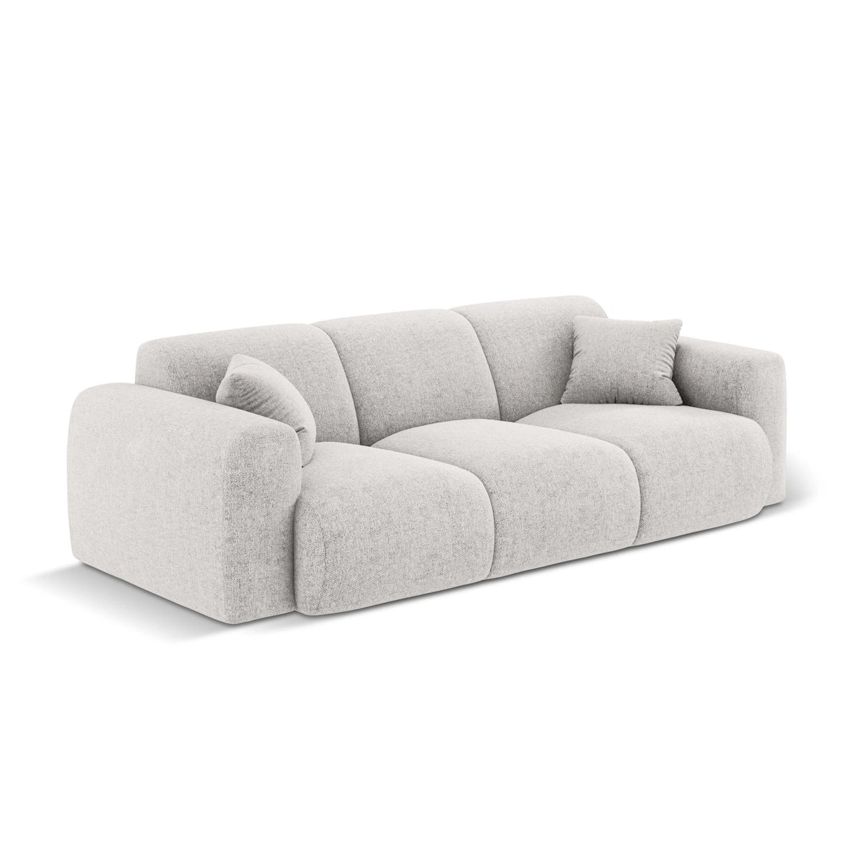 Nolio 3-Sitzer Sofa aus Chenille in Hellgrau (Haga 06), 235x95x72 cm von Cosmopolitan Design – Bild 4
