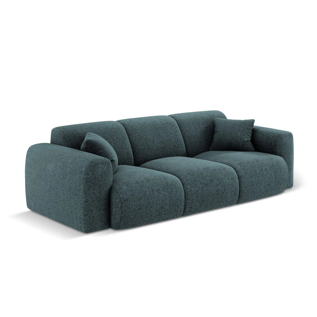 Nolio 3-Sitzer Sofa aus Chenille in Petrol (Haga 78), 235x95x72 cm von Cosmopolitan Design – Bild 4
