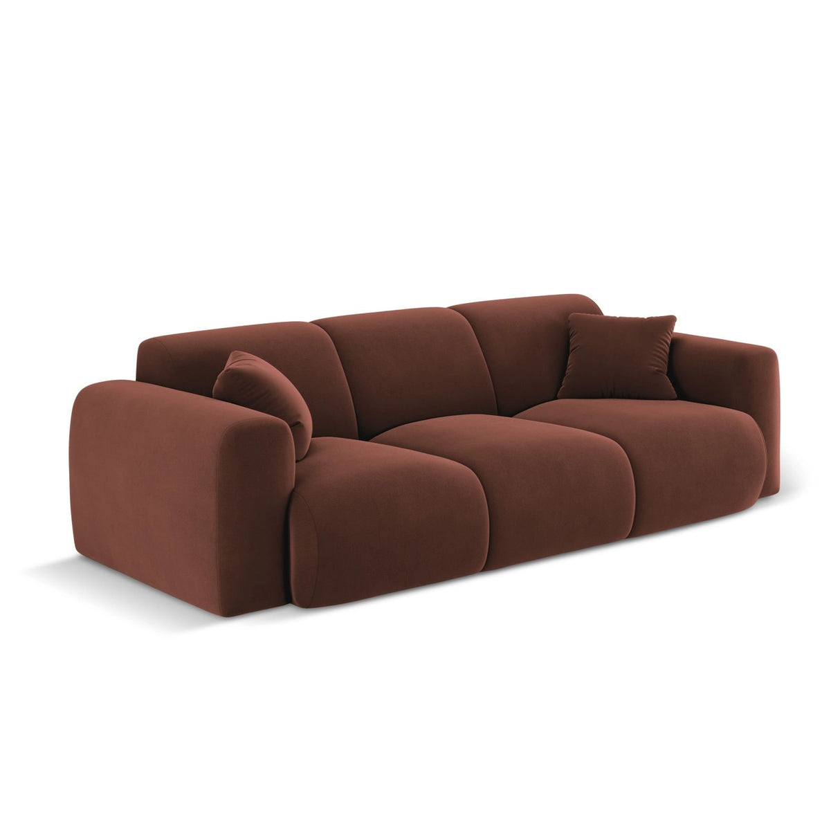 Nolio 3-Sitzer Sofa aus Samt in Cuoio (Casino Cuoio), 235x95x72 cm von Cosmopolitan Design – Bild 4