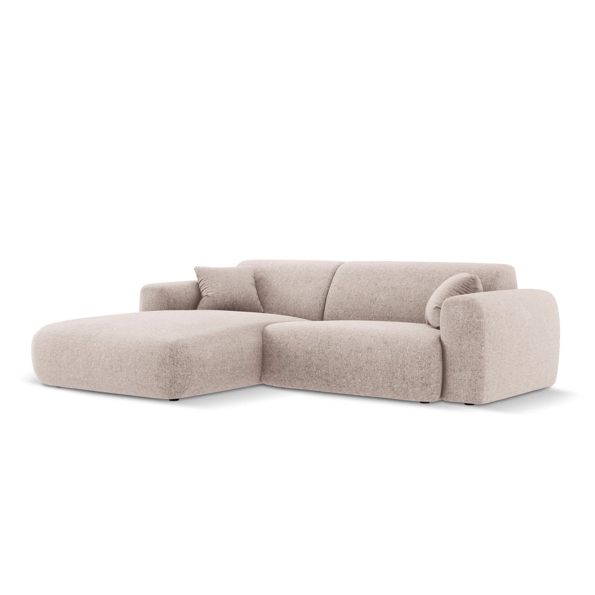 Nolio 4-Sitzer Ecksofa, Linke Seite, aus Chenille in Beige (Haga 30), 235x170x72 cm von Cosmopolitan Design – Bild 4
