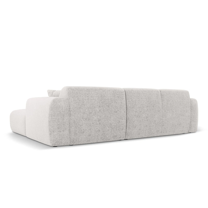 Nolio 4-Sitzer Ecksofa, Linke Seite, aus Chenille in Hellgrau (Haga 06), 260x170x72 cm von Cosmopolitan Design – Bild 5